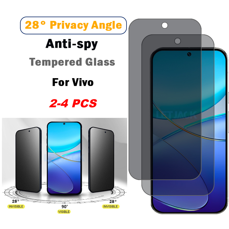 Vivo V40 - 2-4 Stuk Anti-spion Gehard Glas voor