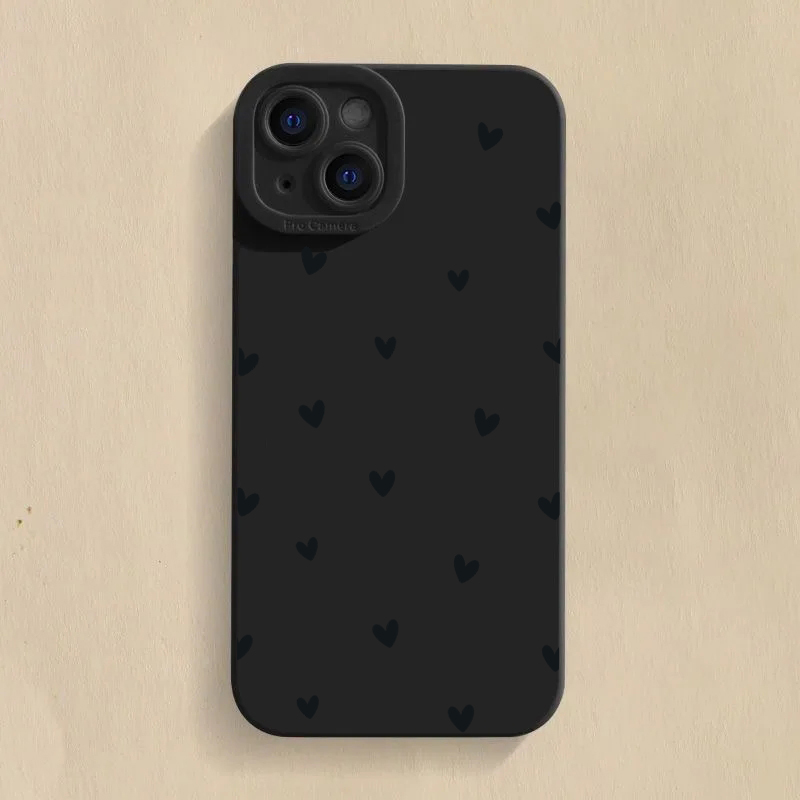 Zwarte Love Heart beschermhoes - Samsung Galaxy A55 recensie en prijs